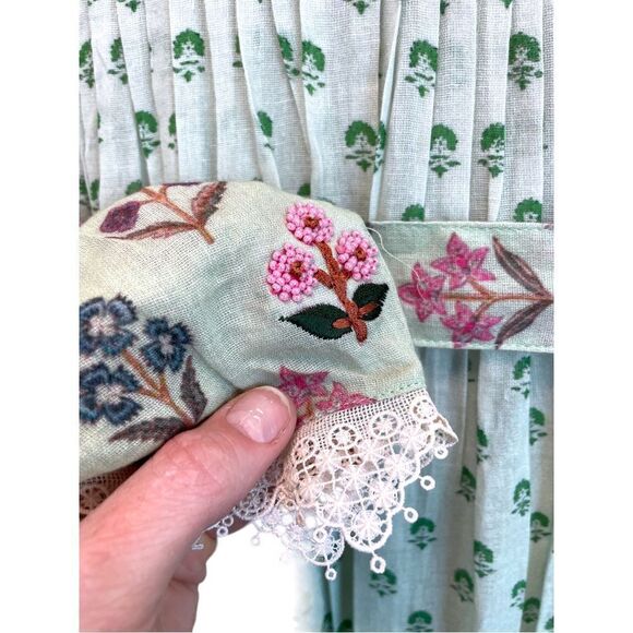 Hemant & Nandita Zehra Pale Mint Ramadan Style Long Dress, Size XS - Picture 12 of 16